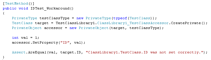 Test Method - Workaround