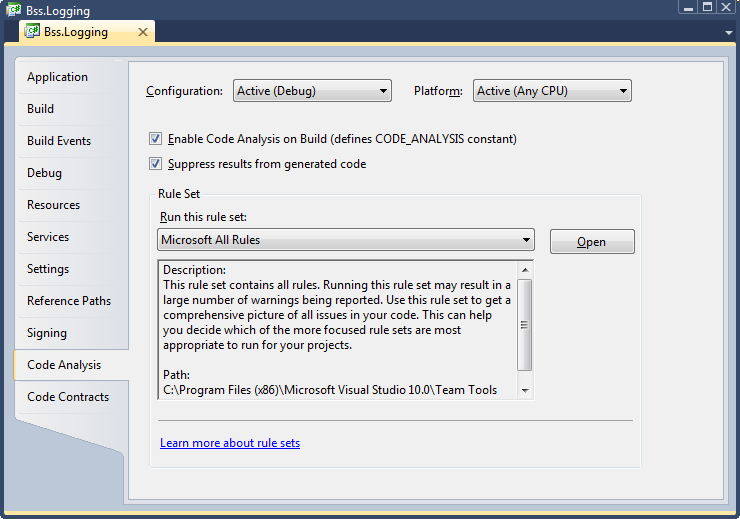Visual Studio Dialog